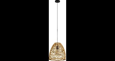 EGLO Ayesgarth Hanglamp - E27 - Ø 33 cm - Zwart/Hout