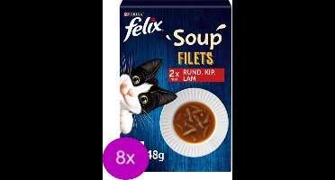 8x Felix - Farm Selectie - Kattensoep - 6x48g