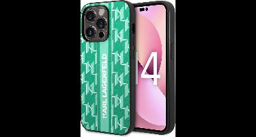 iPhone 14 Pro Backcase hoesje - Karl Lagerfeld - Effen Groen - TPU (Zacht)