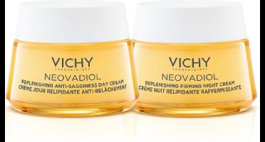 Vichy Neovadiol Lipidenaanvullende Anti-aging Dag & Nachtcrème - Huidverzorging - na de overgang - 2x 50ml