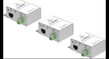 Renkforce RF-3684876 Netwerkuitbreiding 2-draads Reikwijdte (max.): 300 m 3 stuk(s) 200 MBit/s Met PoE-functie