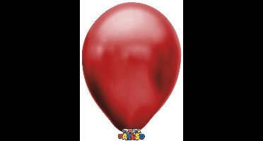 Zakje Met 15 Metallic Rood Ballonnen 30cm Doorsnee Biologisch Afbreekbaar