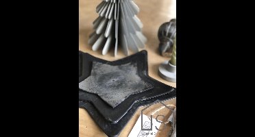 Kerstservies kerst borden groot stervorm 4 stuks dinerborden