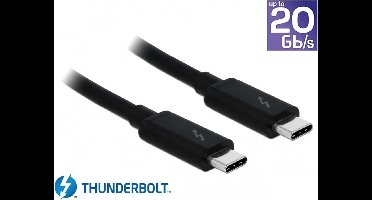 Thunderbolt 3 kabel met Cypress E-Marker chipset - 20 Gbps / zwart - 1,5 meter
