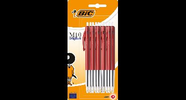 BIC M10 Original Balpennen met Kliksysteem - Rood - Pak van 10 stuks - Medium Punt 1 mm