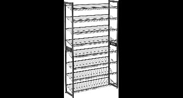 AZURU - Schoenenrek met 8 lagen - 40 paar schoenen - Metaal - Zwart