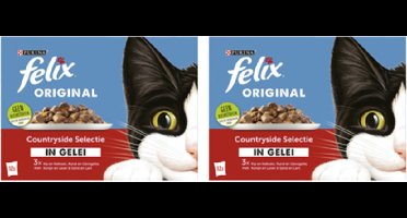 2x Felix - Original Countryside Selectie in gelei - Kattenvoer - 12x85g