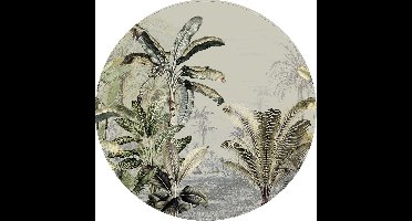 Ronde wandsticker   Dreamy Jungle Green 120cm