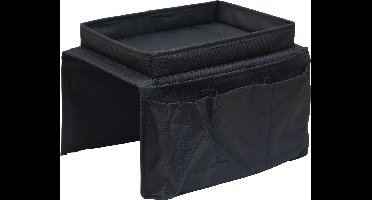 Aidapt Armleuning stoel organizer - 6 vakken - Zwart