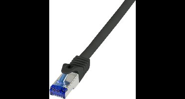 LogiLink C6A083S RJ45 CAT 6A S/FTP 7.50 m Zwart 1 stuk(s)
