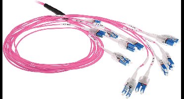 ACT 100 meter Multimode 50/125 OM4 glasvezel prefabkabel 24F LC Polarity Twist