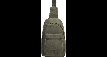 Beagles Arjonilla Crossbody Schoudertas - 2 manieren te dragen - Buik en Rug - Olijfgroen