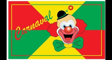 2 X Vlag Clown Rood/Geel/Groen