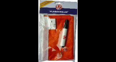 Vlaggenclub pakket oranje vlag 30x45cm