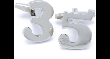 Manchetknopen - Cijfer Nummer 35 Vijfendertig