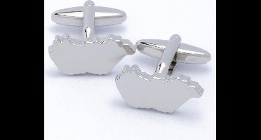 Manchetknopen - Hongarije Kaart Outline