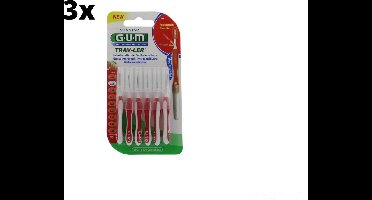 Gum Travler Ragers 0.8mm Rood - 3 x 6 stuks - Voordeelverpakking