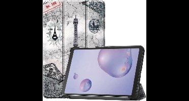 Just in Case tablet Hoes geschikt voor Samsung Galaxy Tab A 8.4 (2020) - TriFold Bookcase - Eiffel Tower