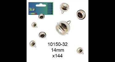 Vaessen Creative Bellen met oog - zilver - 14mm - 144st