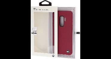 Rood hoesje BMW - Backcover - Soft Touch - Leer - Galaxy S9 Plus - BMW Edition