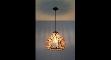Sollux Lighting Hanglamp Aprilla - 110x40x40cm - E27 - natuurlijk hout - hout