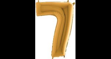 Folieballon - cijfer 7 - goud - Grabo Balloons - 66cm
