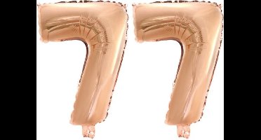 Folieballon nr. 77 Rosé Goud 41cm