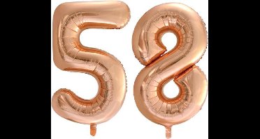 Folieballon nr. 58 Rosé Goud 86cm