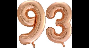 Folieballon nr. 93 Rosé Goud 86cm