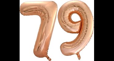 Folieballon nr. 79 Rosé Goud 86cm