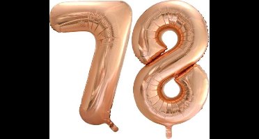 Folieballon nr. 78 Rosé Goud 86cm