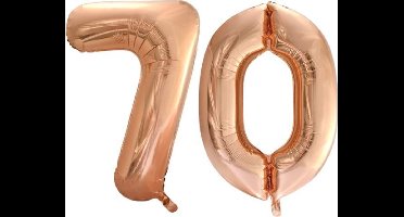 Folieballon nr. 70 Rosé Goud 86cm