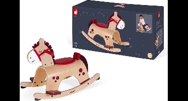 Janod - Hobbelpaard Pony - Deze Leuke Houten Schommelpony Is Ideaal Voor De Allerkleinsten - Het Anti-Kantelsysteem Zorgt Ervoor Dat Uw Kind In Alle Veiligheid Kan Spelen - Lange Ritten In Het Vooruitzicht! - Geschikt Vanaf 1 Jaar