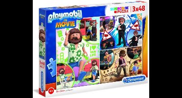 Playmobil the movie 3 x 48 stukjes puzzel