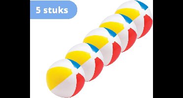 Intex - Bundelkorting - Strandbal - set van 5 - 50 cm Ø & WAYS Reparatieset en Teststrips