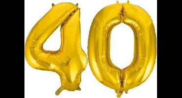 Folieballon nr. 40 Goud 86cm