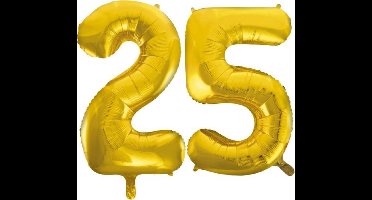Folieballon nr. 25 Goud 86cm