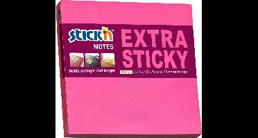 Stick'n Sticky Notes - 76x76mm - Extra Sticky - Magenta - 90 Memoblaadjes