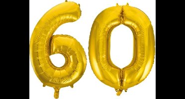 Folieballon nr. 60 Goud 86cm