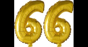 Folieballon nr. 66 Goud 41cm