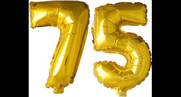 Folieballon nr. 75 Goud 41cm