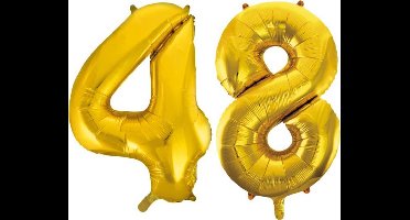 Folieballon nr. 48 Goud 86cm