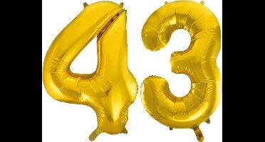 Folieballon nr. 43 Goud 86cm