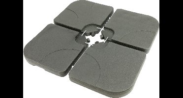 MaxxGarden Parasoltegels - Tegels voor het verstevigen van je parasol - Basis voor parasolvoet - Bestaat uit 4 losse onderdelen - Totaal te vullen tot max 60kg ( 4x 15kg)