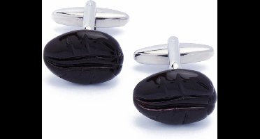 Manchetknopen - Koffieboon Boon Bruin