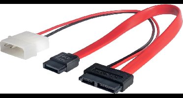 Akyga Slim Sata-Kabel Sata Molex Voor Harde Schijven En Moederborden 0,2M