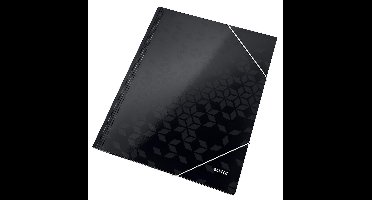 Leitz WOW Kartonnen A4 3-Klepsmap - Zwart