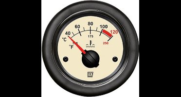 VETUS TEMPN beige Temperatuurmeter 12/24V Ø 52mm