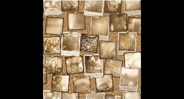 Dutch Wallcoverings vliesbehang kurk/foto's - beige