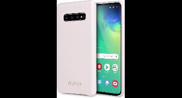 Roze hoesje van Guess - Backcover - Soft Touch - Galaxy S10 - Chic